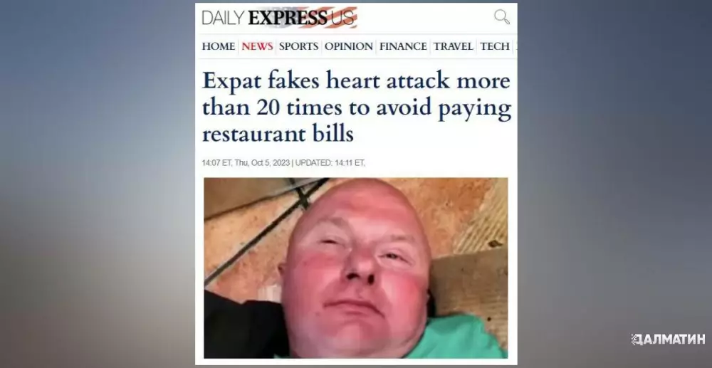 Мужчина более 20 раз имитировал сердечный приступ, чтобы не платить в ресторанах
