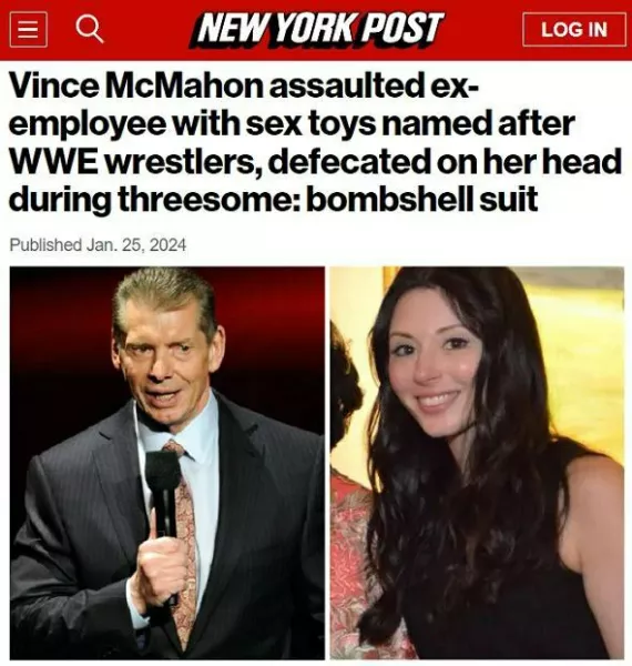 Легендарного Винса Макмэна обвинили в том, что он насиловал экс-подчиненную секс-игрушками