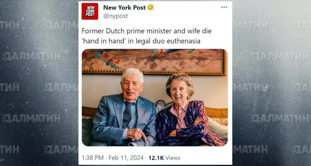 Бывший премьер-министр Нидерландов и его жена добровольно ушли из жизни, держась за руки