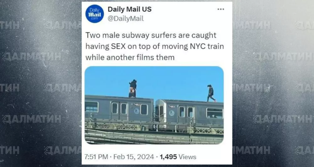 В Нью-Йорке зацеперы-гомосексуалисты занялись анальным сексом на крыше поезда