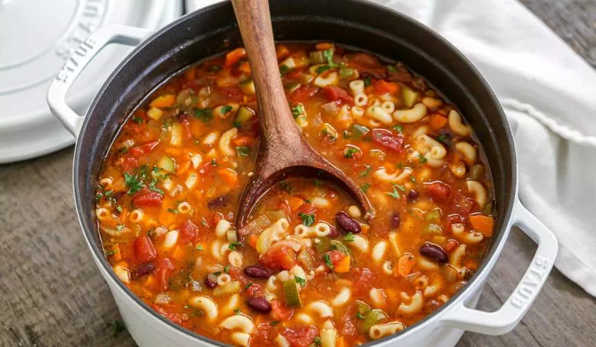 Минестроне (“minestrone”) в переводе с итальянского означает «большой суп» или «супище»